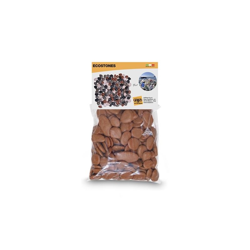 PIEDRAS DECORATIVAS JARDIN EN POLIPROPILENO REGENERADO 1KG TERRACOTA ARTPLA