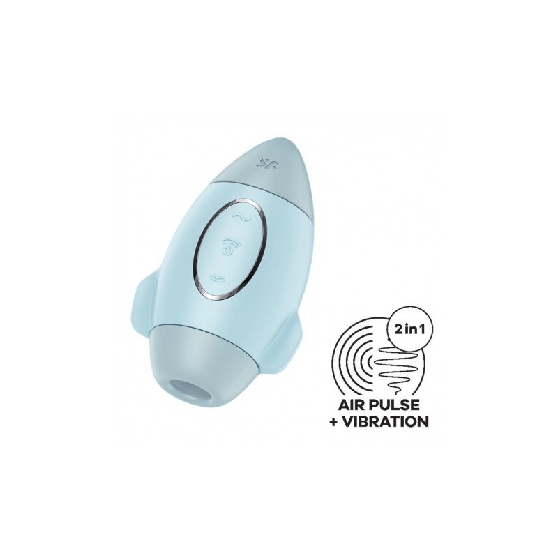 SUCCIONADOR Y VIBRADOR MISSION CONTROL AZUL SATISFYER