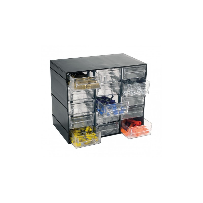 MUEBLE ORGANIZADOR PLASTICO 228X140X190MM CON 15 CAJONES ARTPLAST