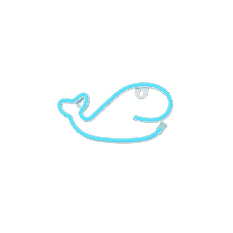 LAMPARA DECORATIVA NEON LED WHALE BLUE FOREVER