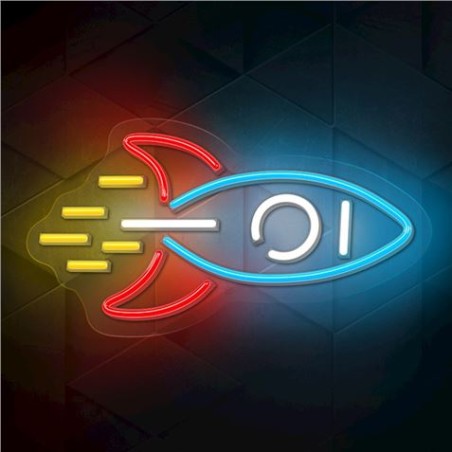 LAMPARA DECORATIVA NEON LED ROCKET FOREVER