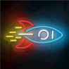 LAMPARA DECORATIVA NEON LED ROCKET FOREVER