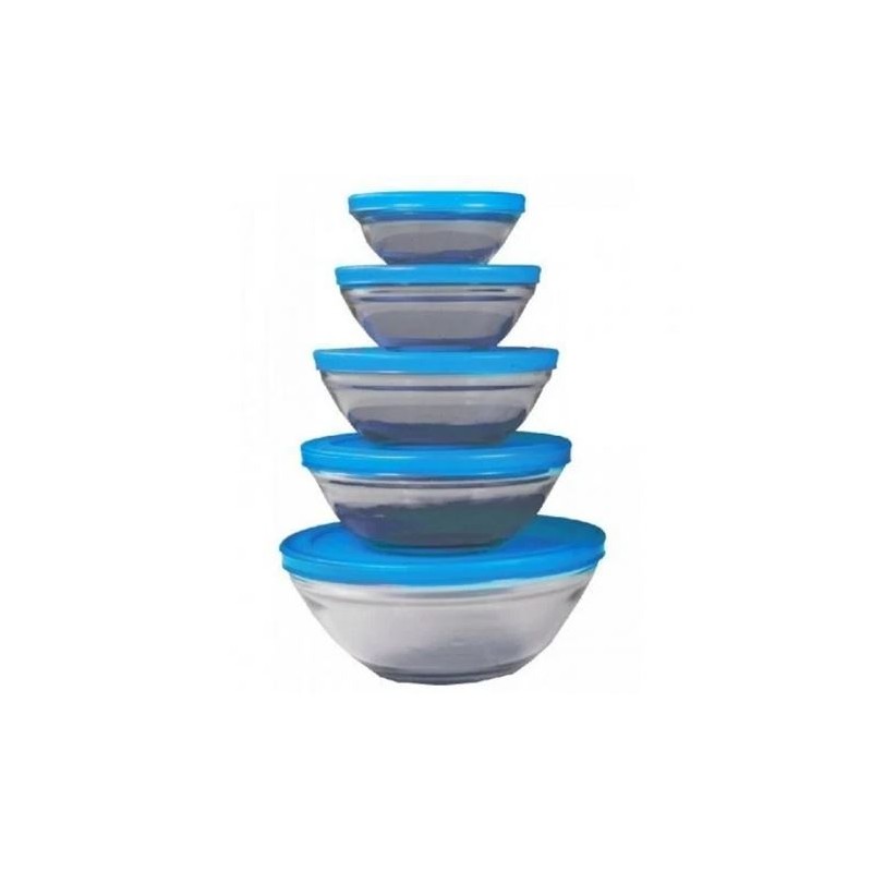 PACK 5 BOLES DE CRISTAL CON TAPA AZUL...