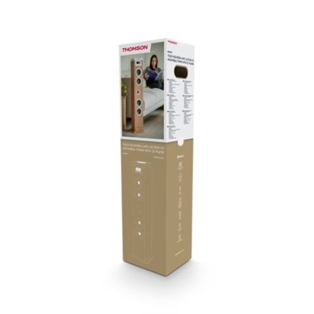 TORRE DE SONIDO 30W | FM | USB | MADERA BLANCO DS121CD THOMSOM
