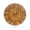 RELOJ DE PARED VINTAGE MADERA OSCURA 80CM