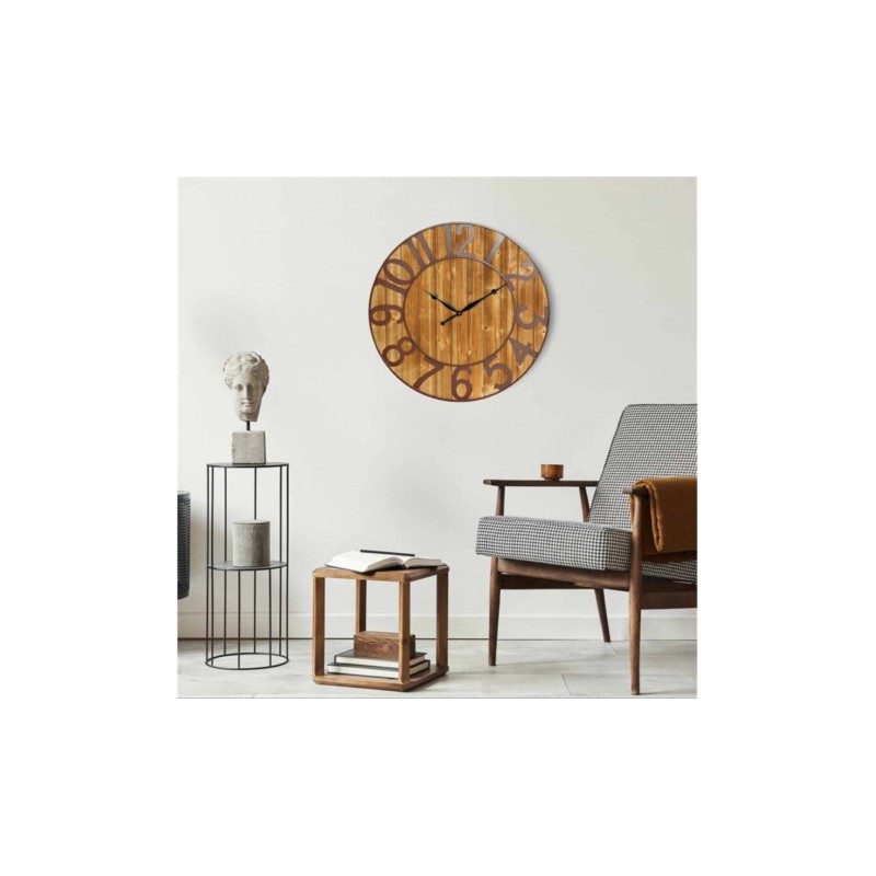 RELOJ DE PARED VINTAGE MADERA OSCURA...