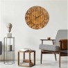 RELOJ DE PARED VINTAGE MADERA OSCURA 80CM