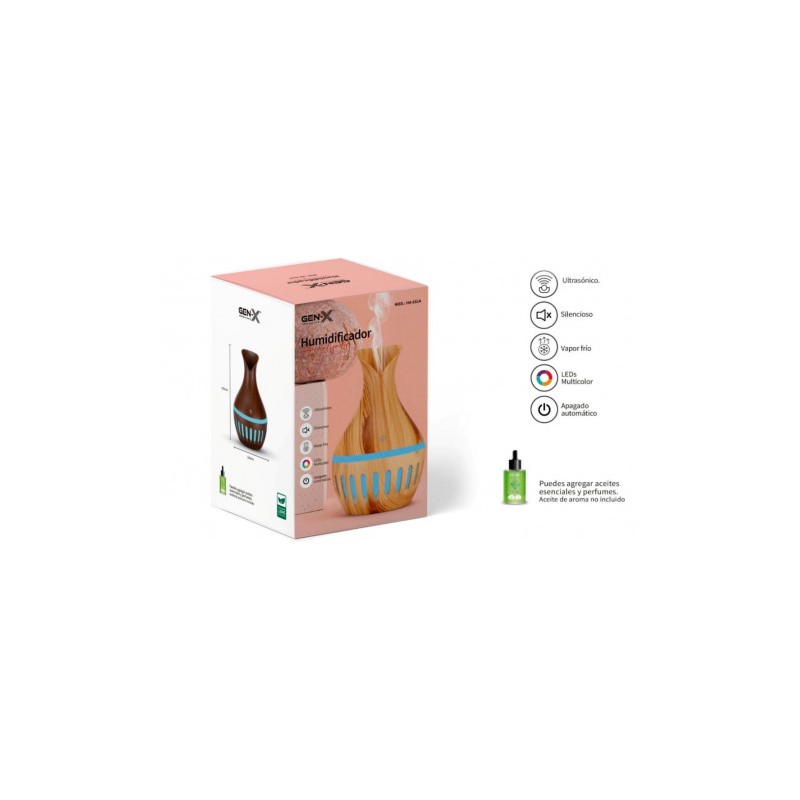 HUMIDIFICADOR AROMATIZADOR ULTRASONICO 130ML GEN-X