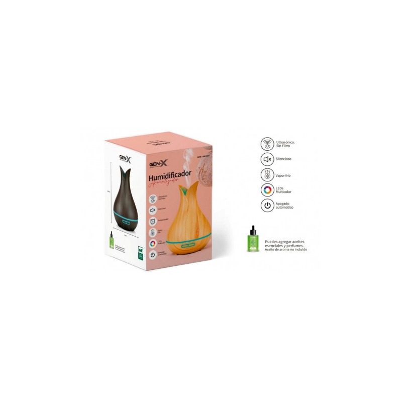 HUMIDIFICADOR AROMATIZADOR ULTRASONICO 130ML GEN-X