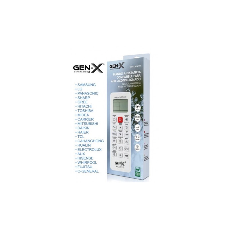 MANDO UNIVERSAL PARA AIRES ACONDICIONADOS AC-2115 GEN-X