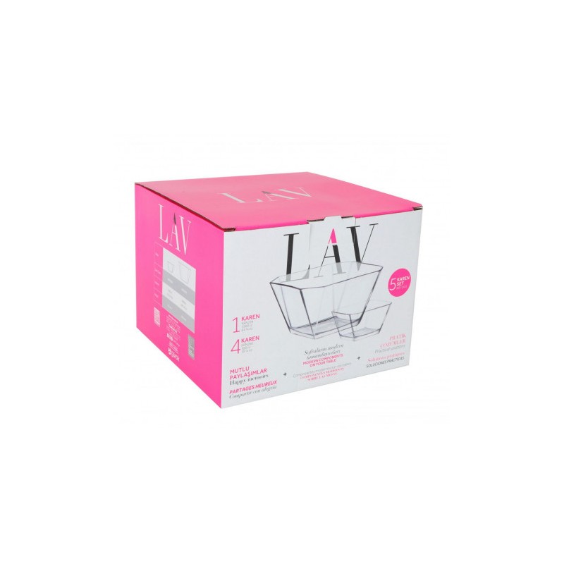 PACK 4 BOL VIDRIO 300CC + ENSALADERA...