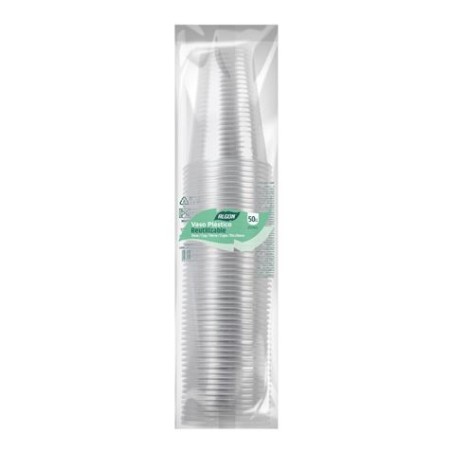 SET 50 VASOS TRANSPARENTE 200CC ALGON