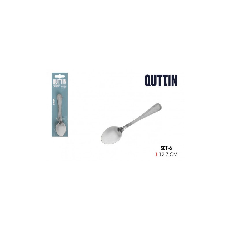 PACK 6 CUCHARAS TE 12.7CM SOFIA QUTTIN