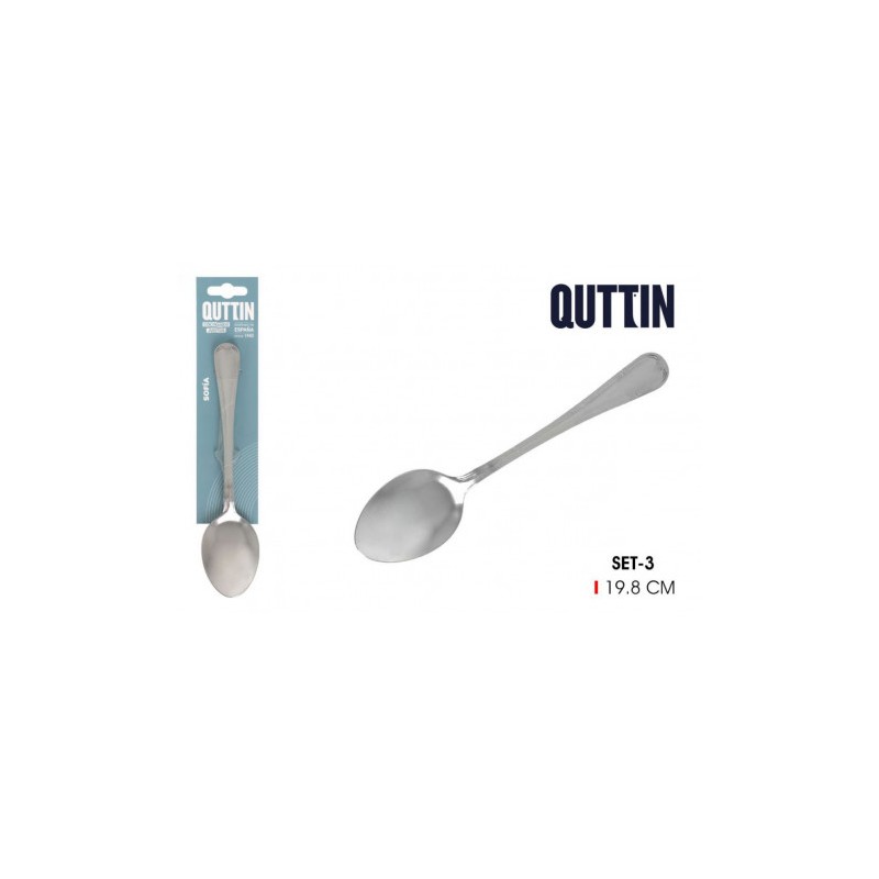 PACK 3 CUCHARAS MESA 19.8CM SOFIA QUTTIN