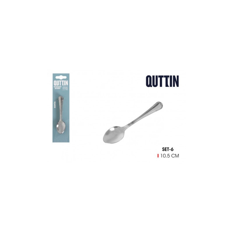 PACK 6 CUCHARAS CAFE 10.5CM SOFIA QUTTIN