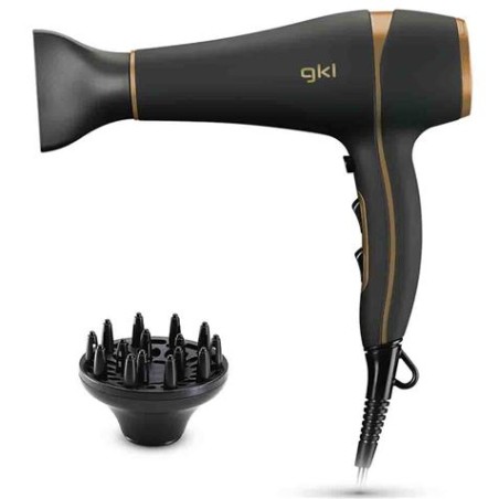 SECADOR DE PELO IONICO PROFESIONAL 2200W NEGRO Y DORADO GKL