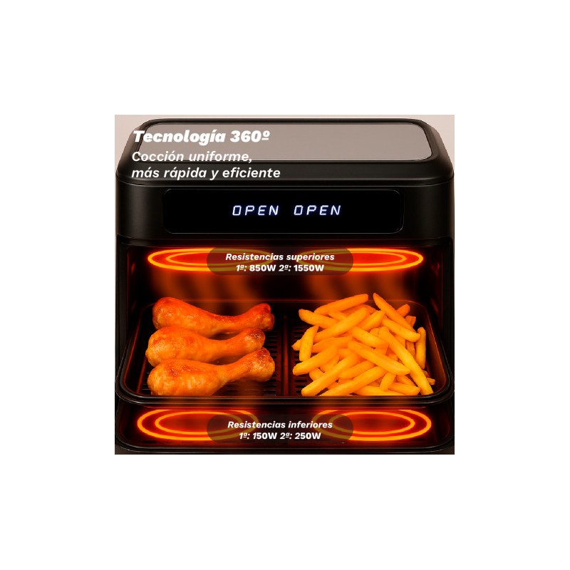 FREIDORA DE AIRE 10 LITROS 2800W...