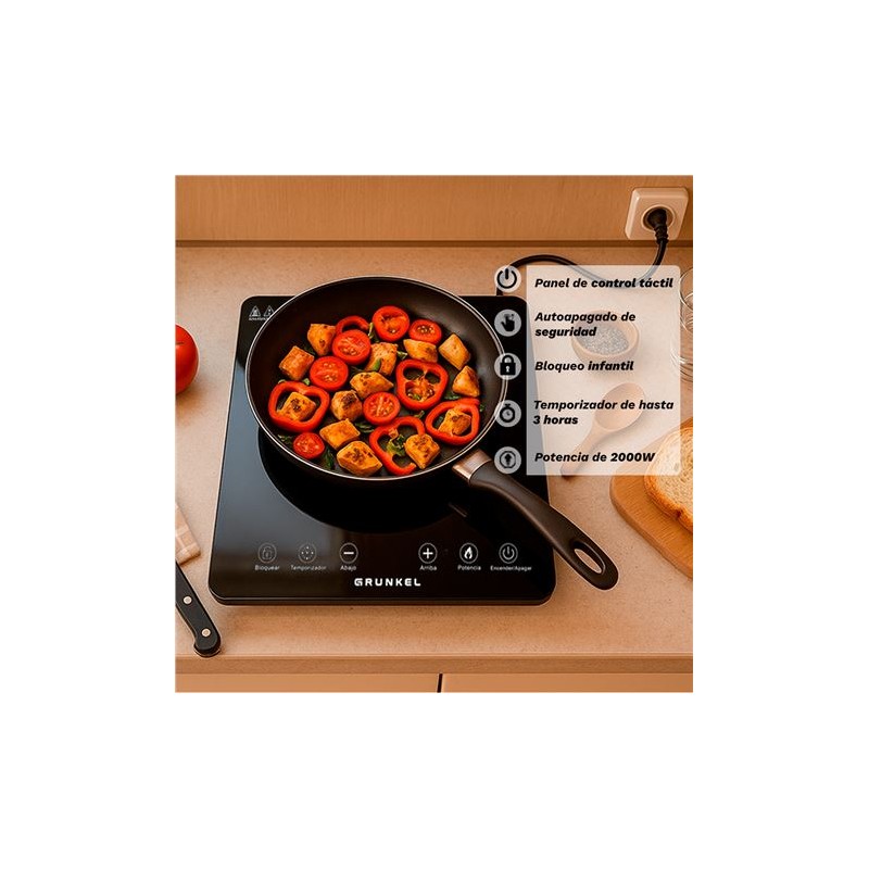 COCINA ELECTRICA 1 FUEGO 2000W GRUNKEL