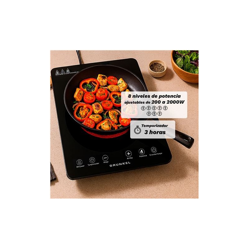 COCINA ELECTRICA 1 FUEGO 2000W GRUNKEL