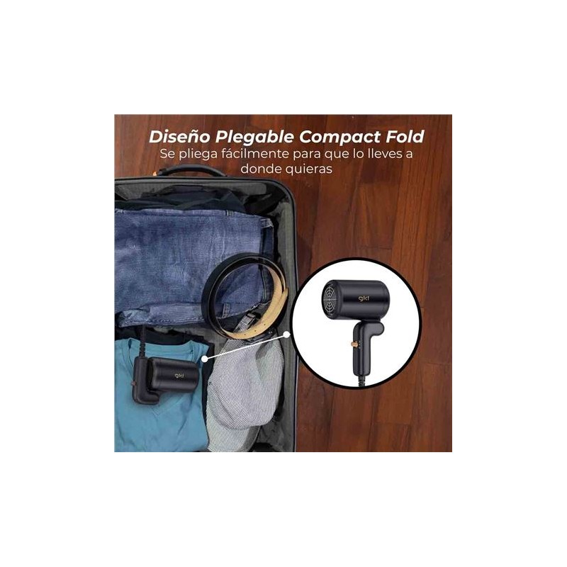 SECADOR DE PELO PLEGABLE 400W NEGRO...