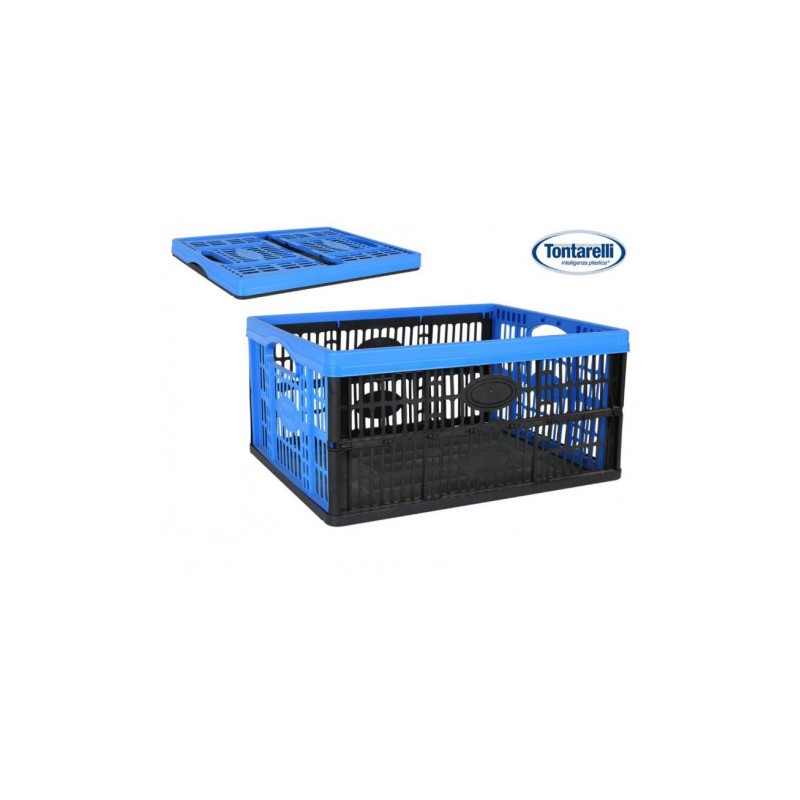 CAJA PLEGABLE 32 LITROS AZUL Y NEGRA