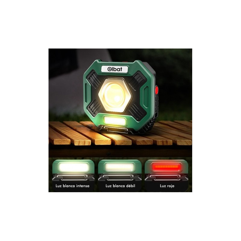 FOCO LED MULTIFUNCIÓN RECARGABLE 20W...