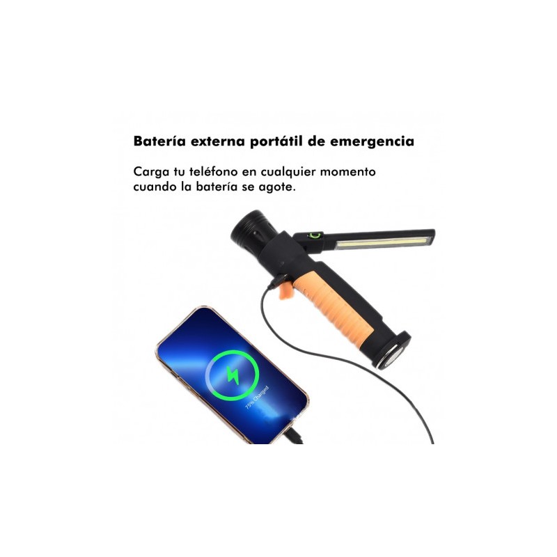 LINTERNA DE TRABAJO + POWERBANK...