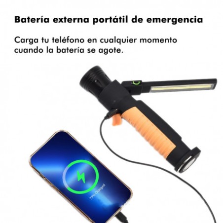 LINTERNA DE TRABAJO + POWERBANK FLASHLIGHT ELBAT