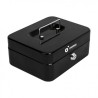 CAJA DE CAUDALES METÁLICA CON LLAVE 9X20X16CM 3 COMPARTIMENTOS CROMAD