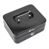 CAJA DE CAUDALES METÁLICA CON LLAVE 9X20X16CM 3 COMPARTIMENTOS CROMAD
