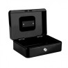 CAJA DE CAUDALES METÁLICA CON LLAVE 9X25X18CM 5 COMPARTIMENTOS CROMAD