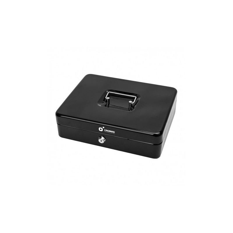 CAJA DE CAUDALES METÁLICA CON LLAVE 9X30X24CM 5 COMPARTIMENTOS CROMAD