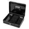 CAJA DE CAUDALES METÁLICA CON LLAVE 9X30X24CM 5 COMPARTIMENTOS CROMAD