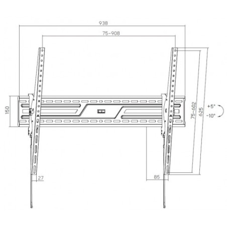 SOPORTE DE PARED TV LED LCD 43"-100" CROMAD