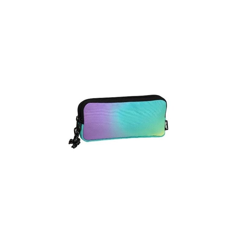 ESTUCHE ESCOLAR 3 COMPARTIMENTOS 22X11X6.5 TURQUESA MILAN