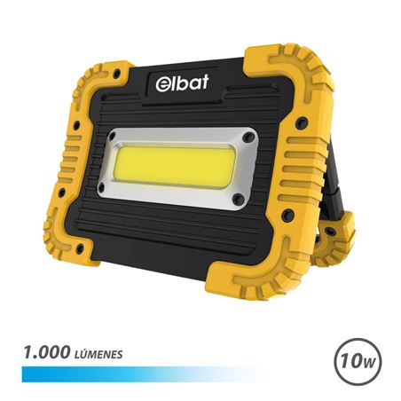 FOCO LED RECARGABLE 10W 1000LM LUZ FRIA ELBAT - EB0418