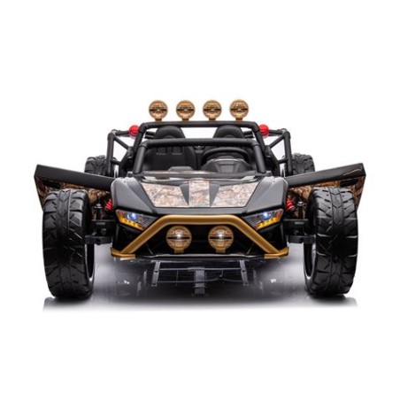 COCHE INFANTIL A BATERIA CON CONTROL REMOTO BUGGY BLACK GOLD
