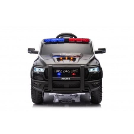 COCHE INFANTIL A BATERIA CON CONTROL REMOTO RAM 1500 POLICIA NEGRO