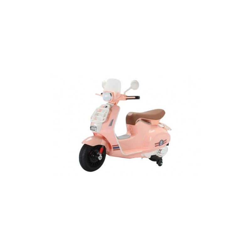 MOTO SCOOTER CLASICO CON RUEDINES ROSA