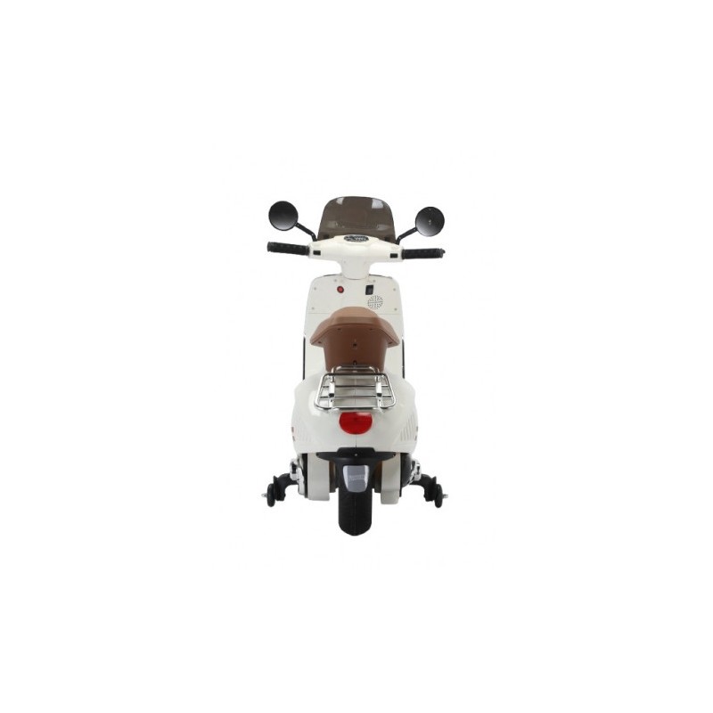 MOTO SCOOTER CLASICO CON RUEDINES BLANCO