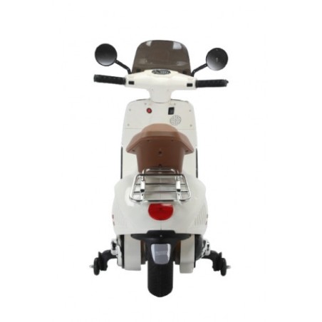 MOTO SCOOTER CLASICO CON RUEDINES BLANCO