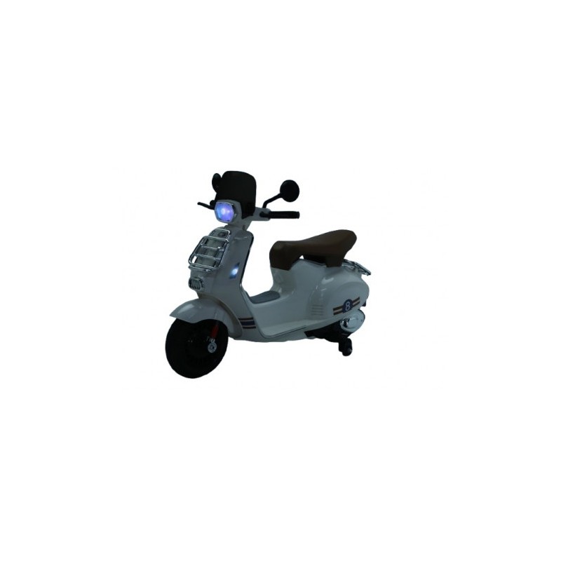 MOTO SCOOTER CLASICO CON RUEDINES BLANCO