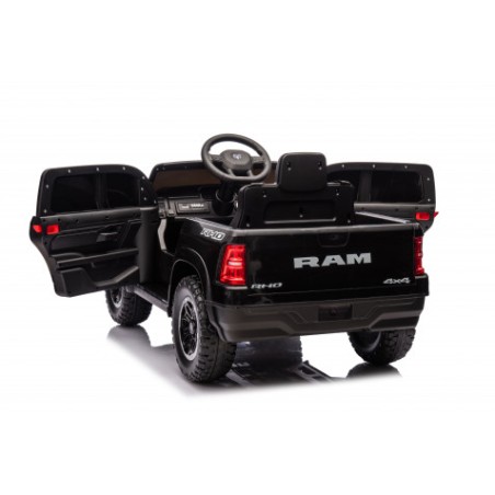 COCHE INFANTIL A BATERIA CON CONTROL REMOTO RAM 1500 SUPER TRUCK NEGRO