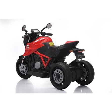 MOTO DEPORTIVA INFANTIL 3 RUEDAS A BATERIA ROJA