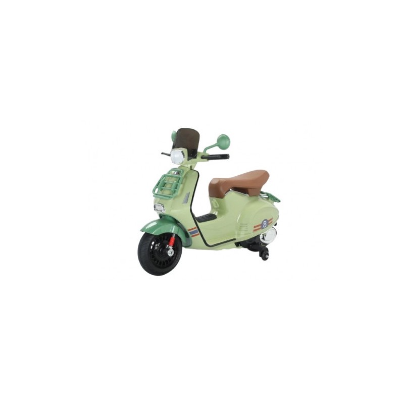MOTO SCOOTER CLASICO CON RUEDINES VERDE