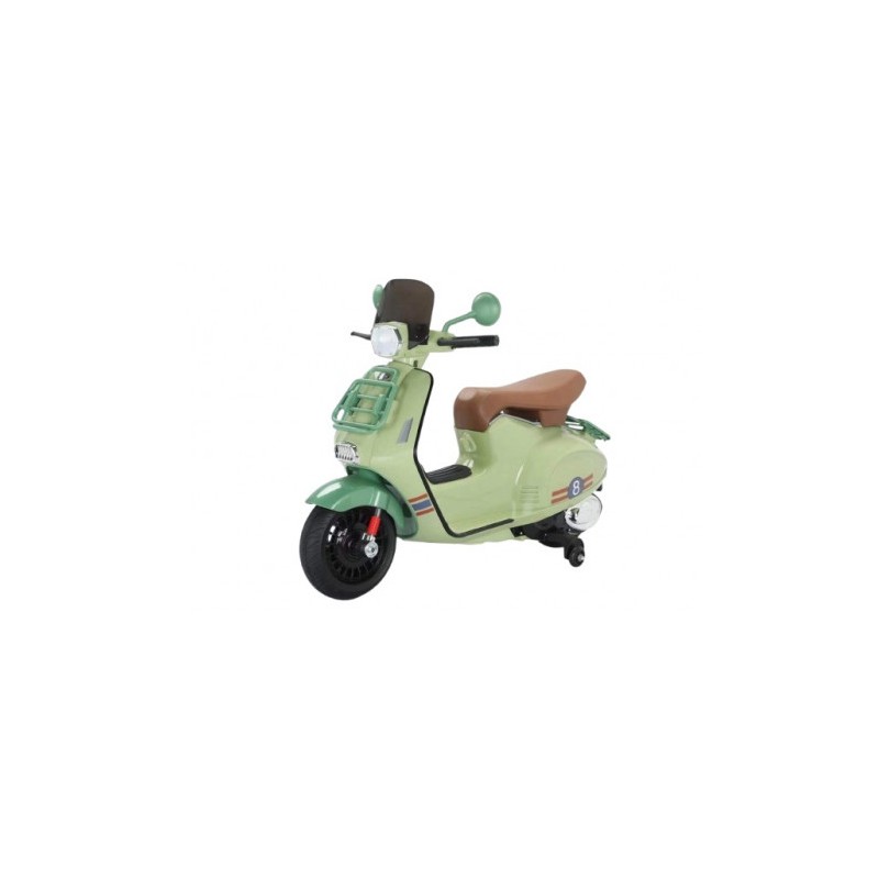 MOTO SCOOTER CLASICO CON RUEDINES VERDE
