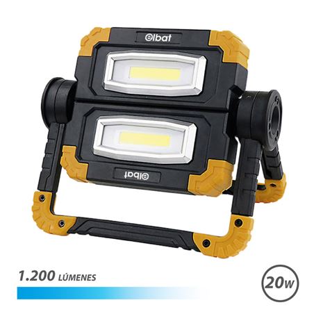 FOCO LED RECARGABLE 20W 1200LM LUZ FRIA ELBAT - EB0419