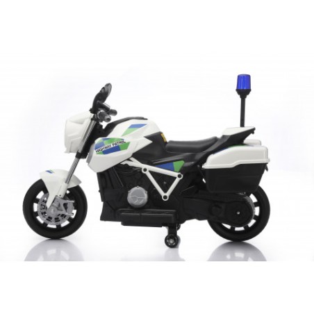 MOTO DE POLICIA INFANTIL A BATERIA CON RUEDINES