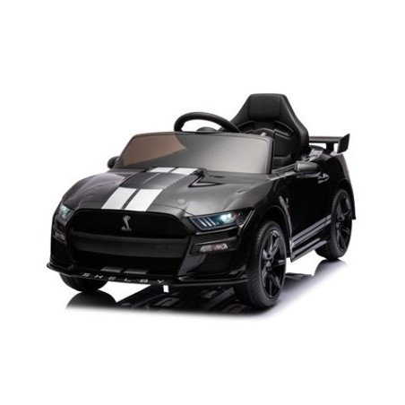 COCHE INFANTIL A BATERIA CON CONTROL REMOTO FORD MUSTANG SHELBY GT500 NEGRO