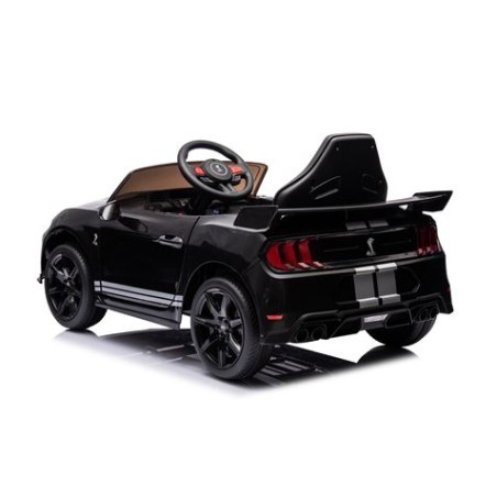 COCHE INFANTIL A BATERIA CON CONTROL REMOTO FORD MUSTANG SHELBY GT500 NEGRO